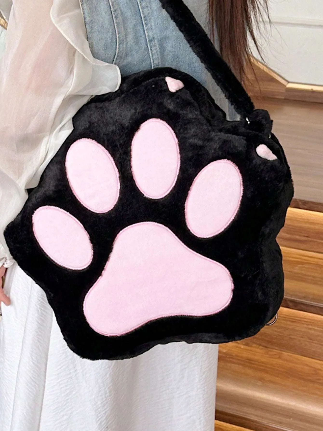 Adorable Cat Paw Plush Backpack: The Perfect Personalized Gift for Trendy Girls!