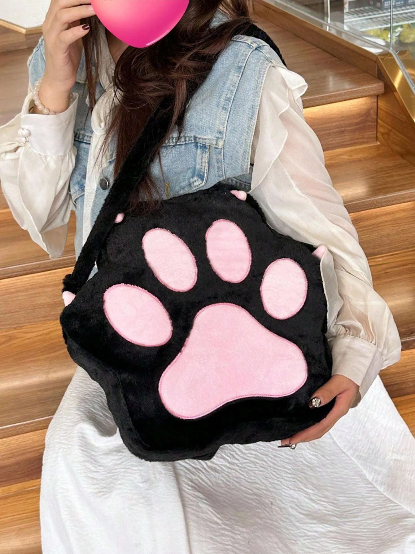 Adorable Cat Paw Plush Backpack: The Perfect Personalized Gift for Trendy Girls!