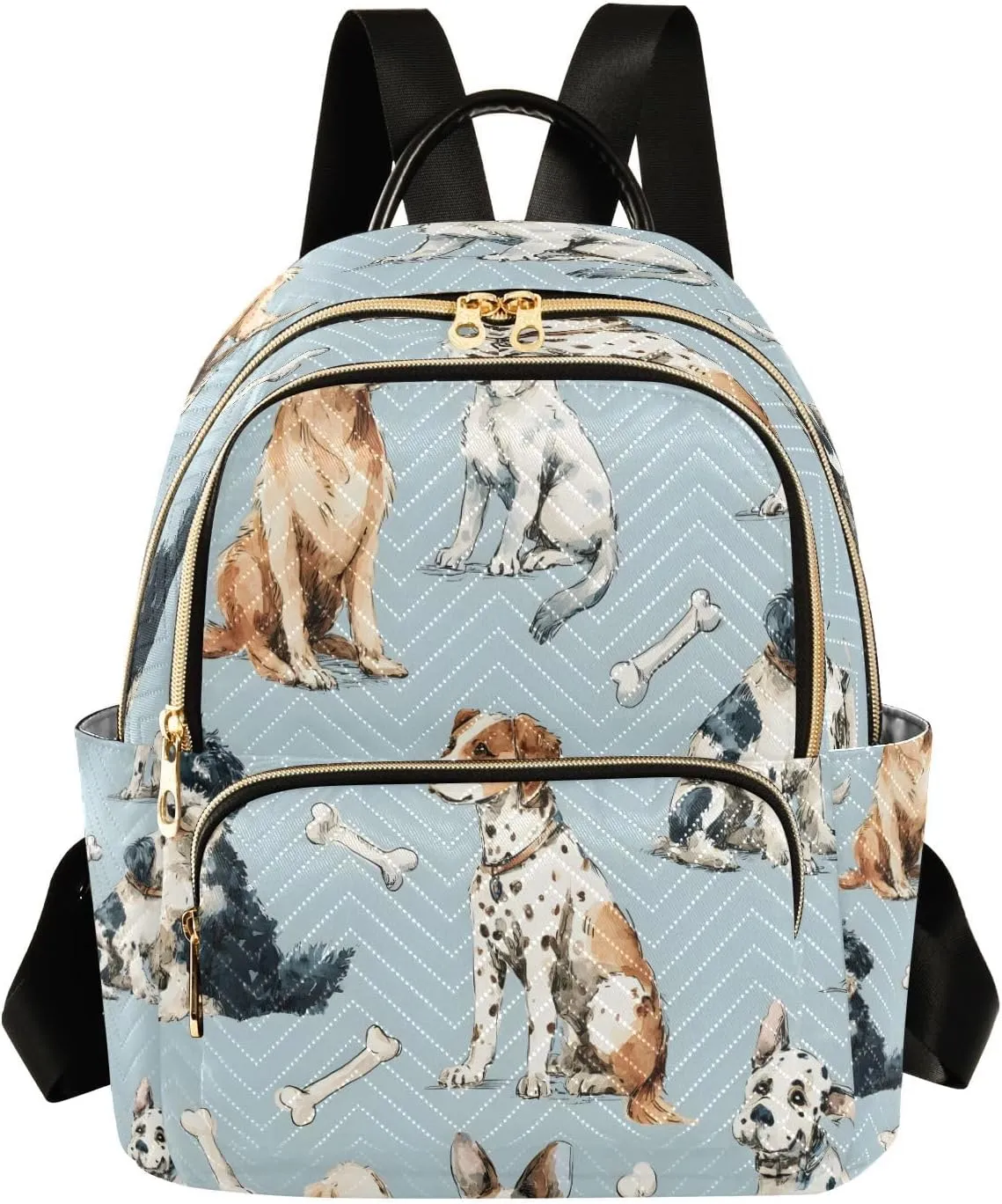 ALAZA Bone Dog Pattern Mini Backpack Purse for Women Travel Bag Lightweight Shoulder Bag Fashion Daypack