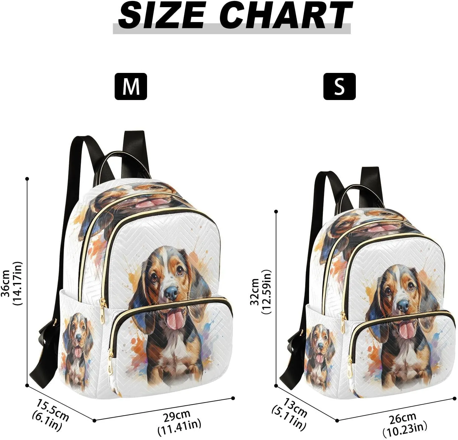 ALAZA Cute Beagle Dog Small Backpack Purse for Women Travel Bag Lightweight Shoulder Bag Fashion Daypack