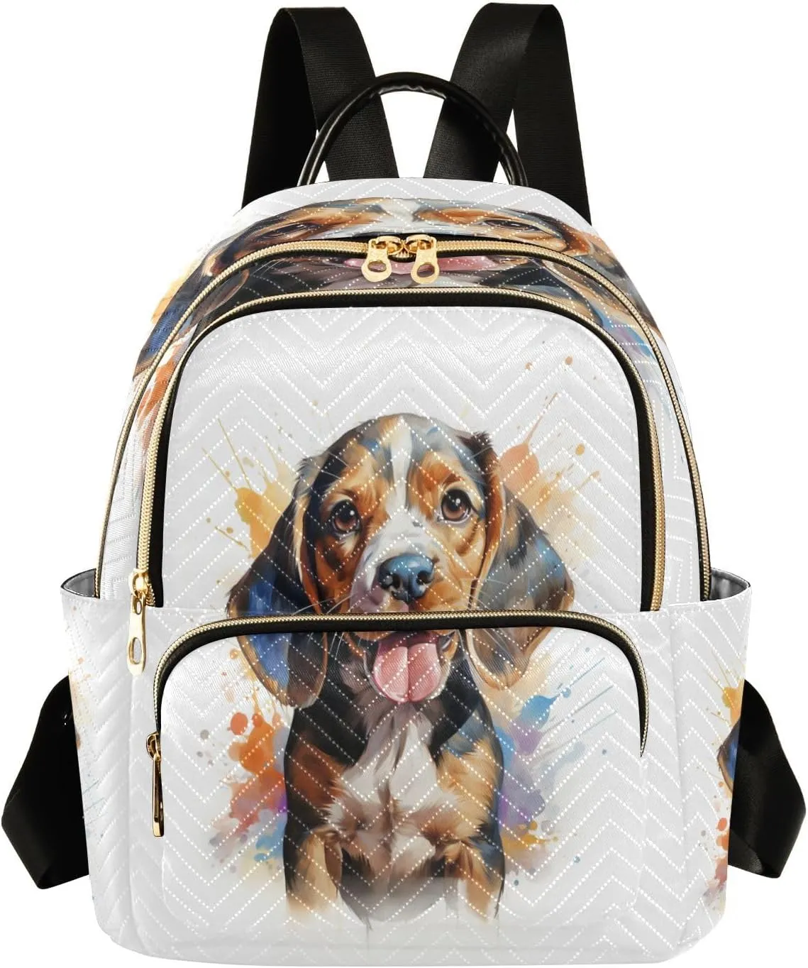 ALAZA Cute Beagle Dog Small Backpack Purse for Women Travel Bag Lightweight Shoulder Bag Fashion Daypack