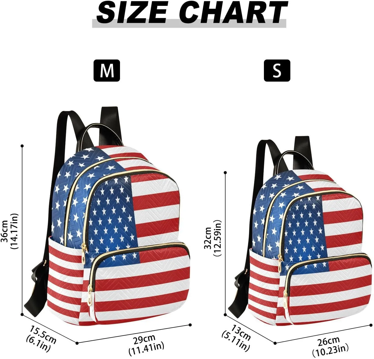 ALAZA US American Flag Independence Day Small Backpack Purse for Women Travel Bag Lightweight Shoulder Bag Fashion Daypack
