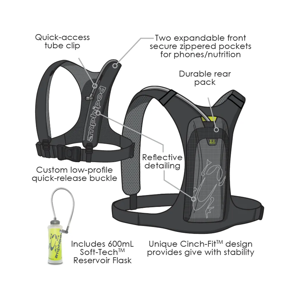 Amphipod PureRun UltraLight 600 mL Hydration Vest in HydroPop
