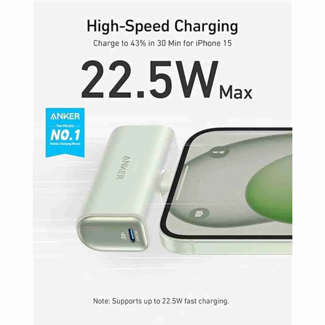Anker iPhone 15 Portable Charger, Anker Nano Power Bank