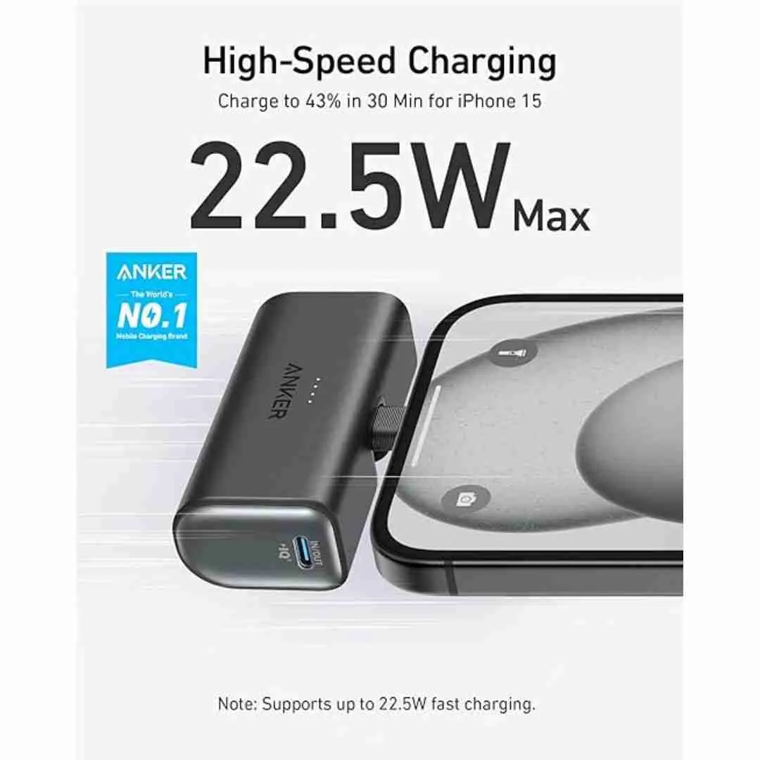 Anker iPhone 15 Portable Charger, Anker Nano Power Bank