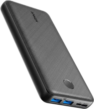 Anker Portable Charger, 325 Power Bank (PowerCore Essential 20K), 20K Battery Pack with 15W Charging, PowerIQ, 2 USB-A, 1 Micro USB, 1 Input and Output USB-C Ports for iPhone Series, AirPods, and More