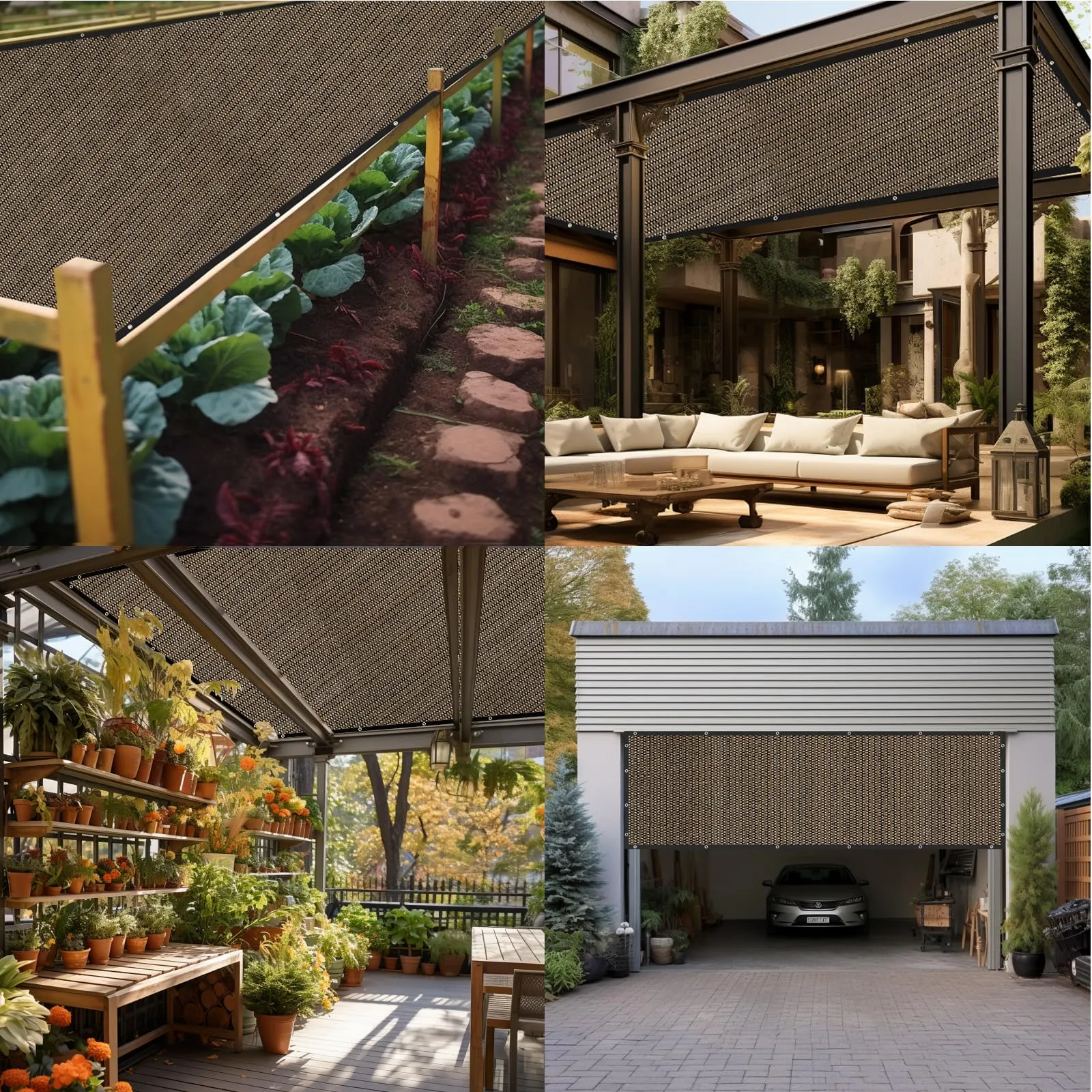 Artpuch Pergola Shade Cover 10'X12' Outdoor Sun Shade Cloth with Grommets Shade Tarp for Patio, Carport, Backyard