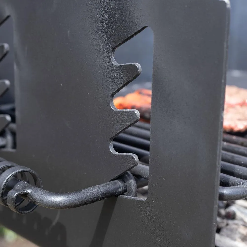 Ash & Ember Park-Style Grill, 384 Sq. In Jumbo Charcoal Grill, Single Post Outdoor Cooking Backyard BBQ, Camp Grilling Barbecues