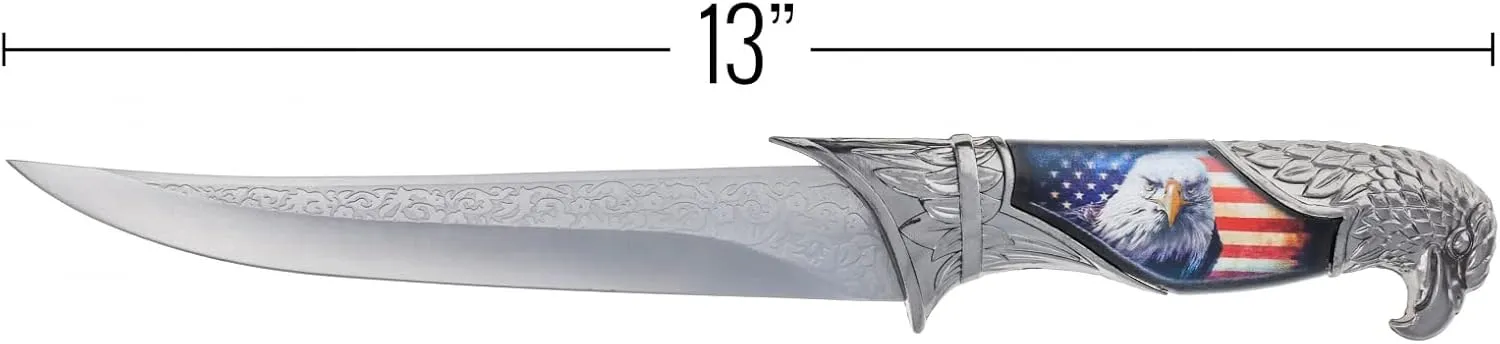 ASR Outdoor 13.5 inch Animal Head Decorative Collector's Hunting Knife with Ornamental Scabbard