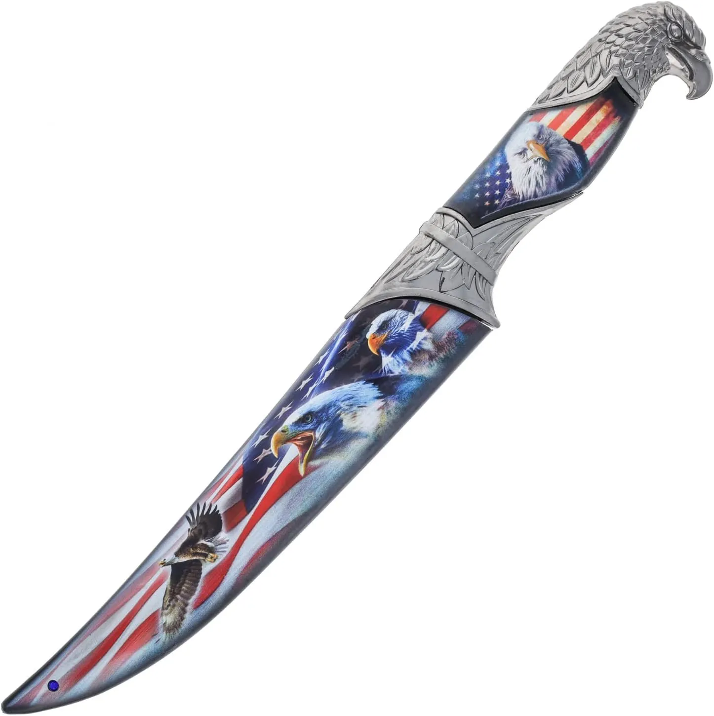 ASR Outdoor 13.5 inch Animal Head Decorative Collector's Hunting Knife with Ornamental Scabbard