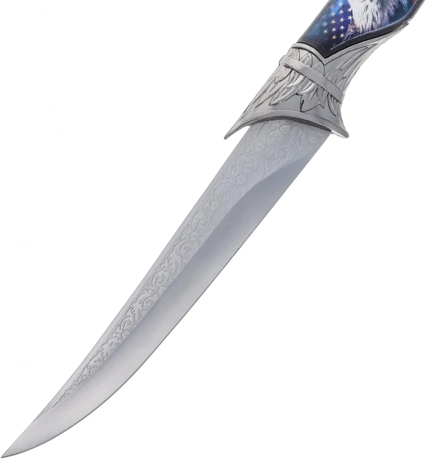 ASR Outdoor 13.5 inch Animal Head Decorative Collector's Hunting Knife with Ornamental Scabbard