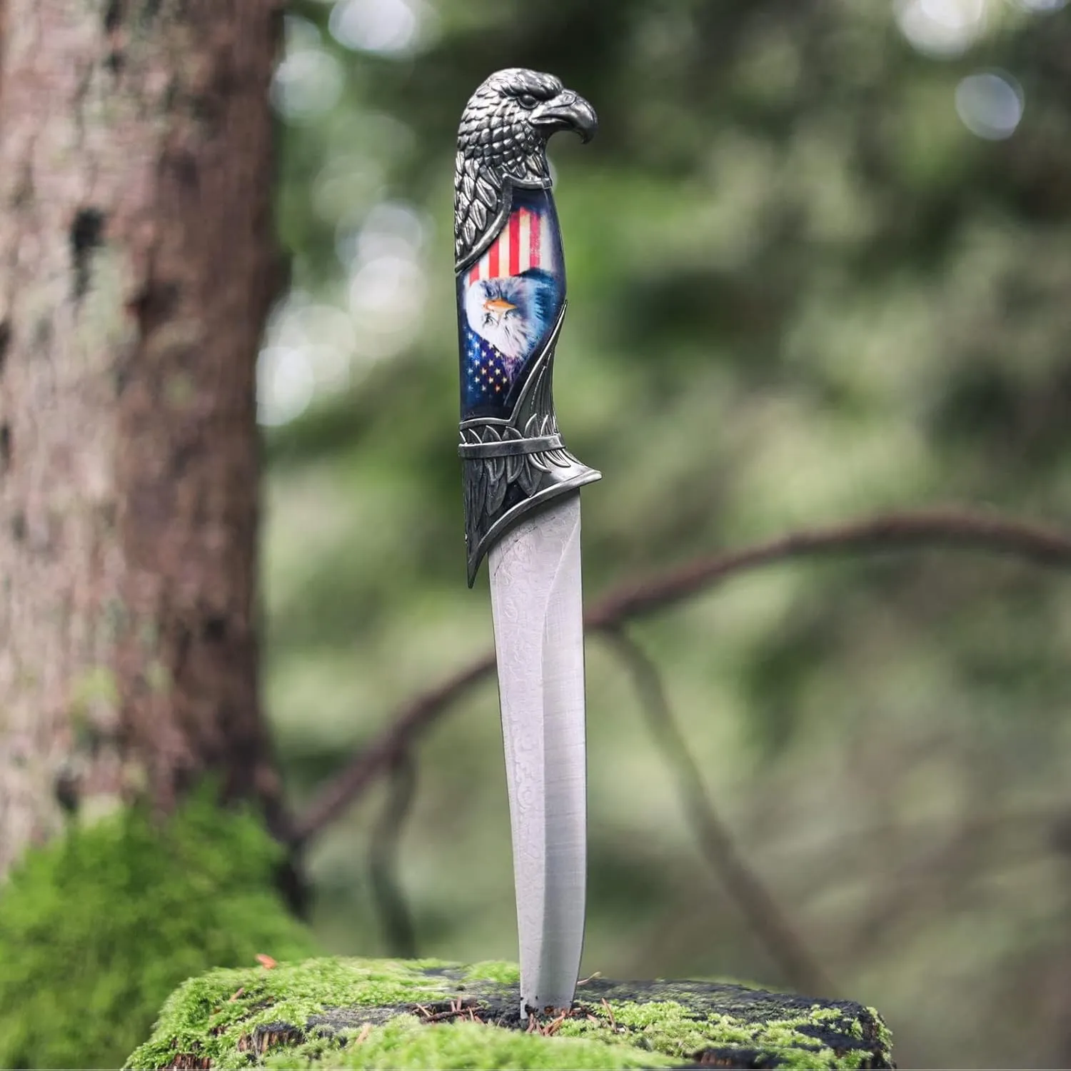 ASR Outdoor 13.5 inch Animal Head Decorative Collector's Hunting Knife with Ornamental Scabbard