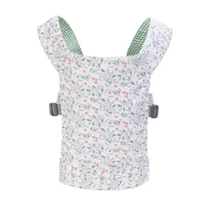 Baby Doll Carrier Front and Back Baby Doll Accessories Backpack Kid Toddlers Play Toy Baby Carriers for Babydoll Pretend with Adjustable Straps for Little Girls (Leaves)