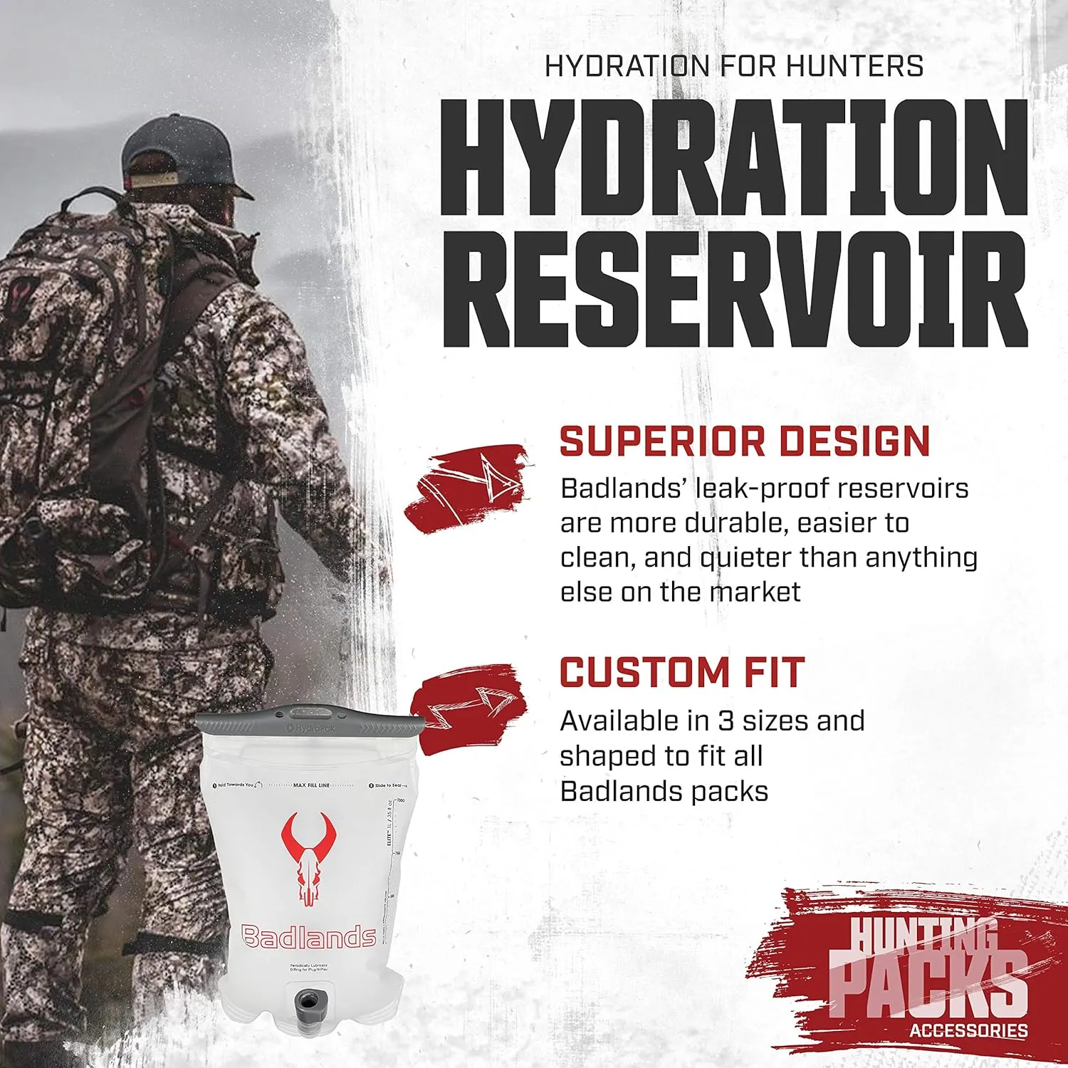 Badlands Hydration Reservoir with Insulated Drinking Tube