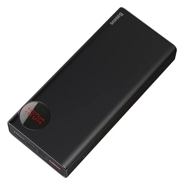 Baseus 20000mAh Power Bank USB C PD Fast Quick Charge 3.0 20000 mAh Powerbank For Xiaomi mi 9 Portable External Battery Charger