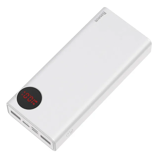 Baseus 20000mAh Power Bank USB C PD Fast Quick Charge 3.0 20000 mAh Powerbank For Xiaomi mi 9 Portable External Battery Charger