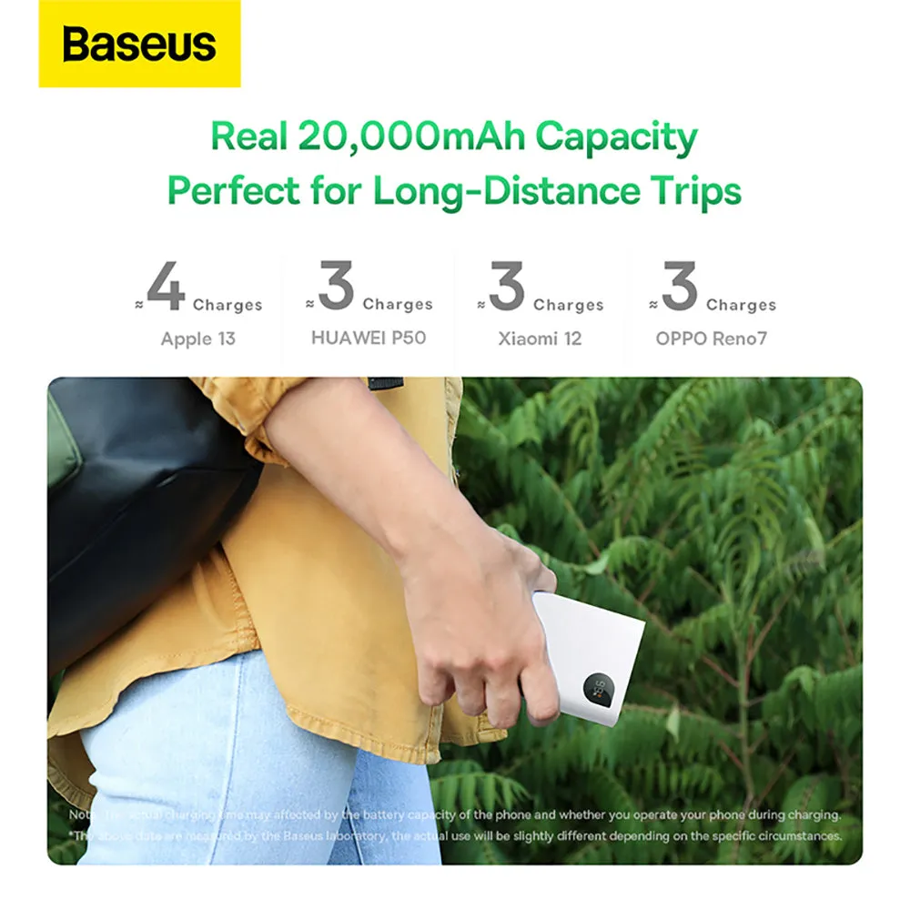 Baseus Adaman2 Digital Display Fast Charge Power Bank 20000mAh 30W (VOOC Edition) - White