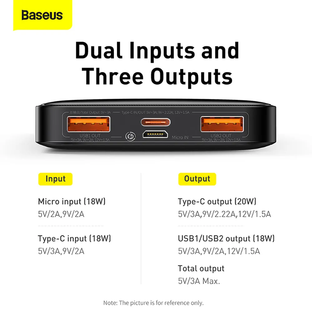 Baseus Bipow Digital Display Power Bank 10000mAh 20W - Black