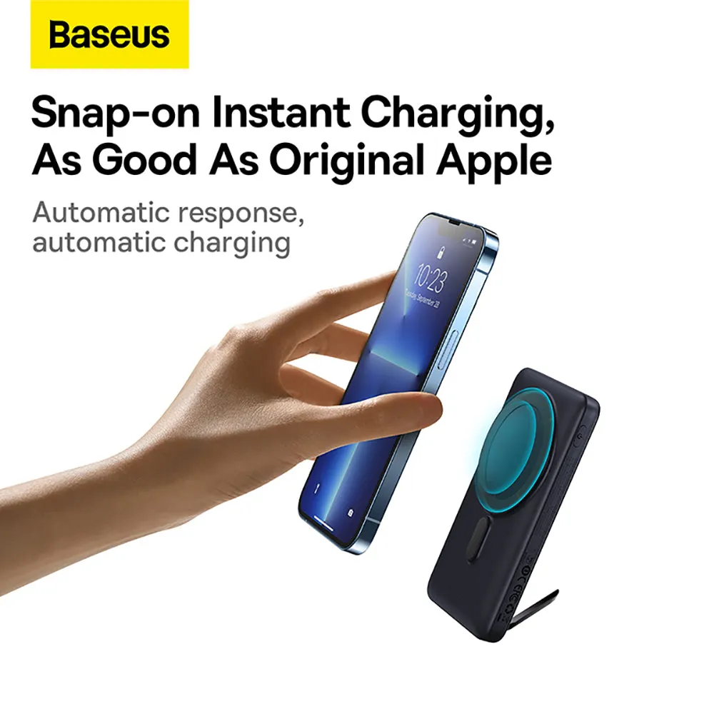 Baseus Magnetic Bracket Wireless Fast Charge Power Bank 10000mAh 20W - Blue