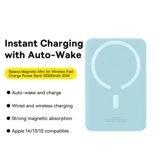 Baseus Magnetic Mini Air Wireless Fast Charge Power Bank 10000mAh 20W - Starry Blue