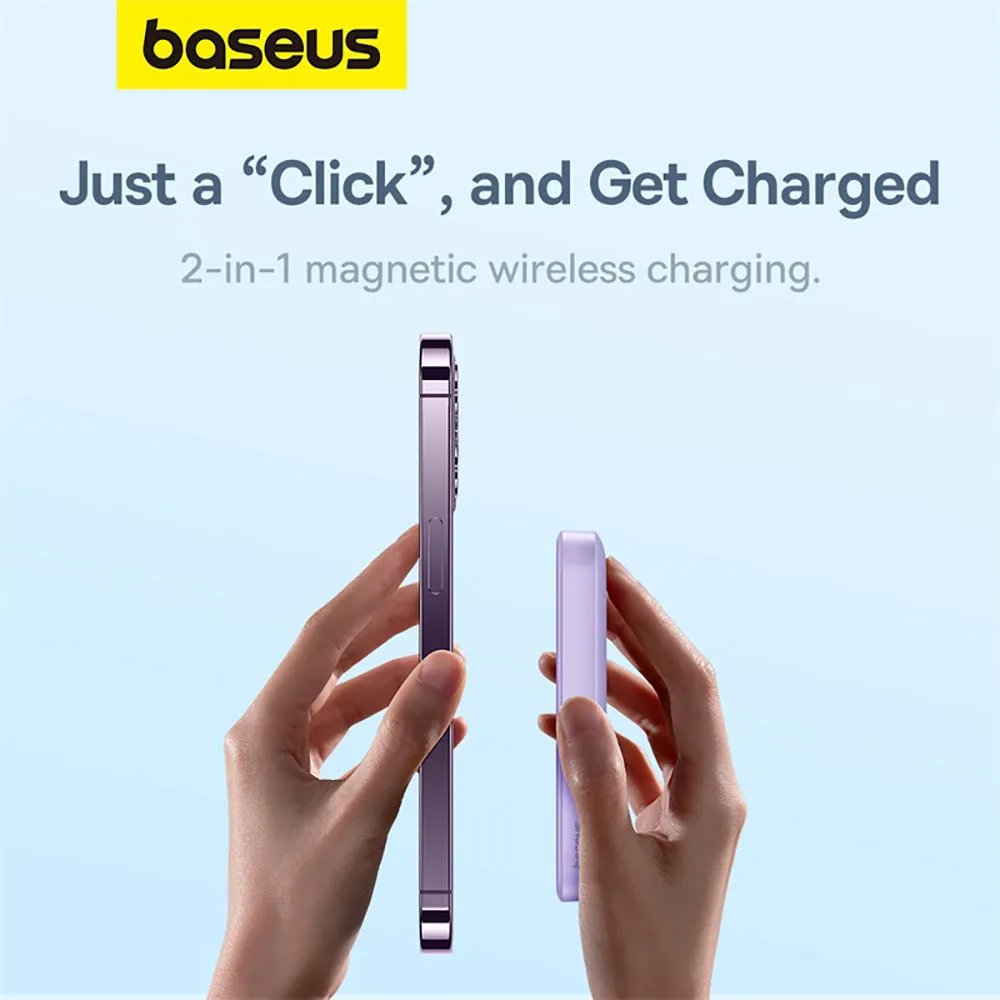 Baseus Magnetic Mini Air Wireless Fast Charge Power Bank 6000mAh 20W - Nebula Purple
