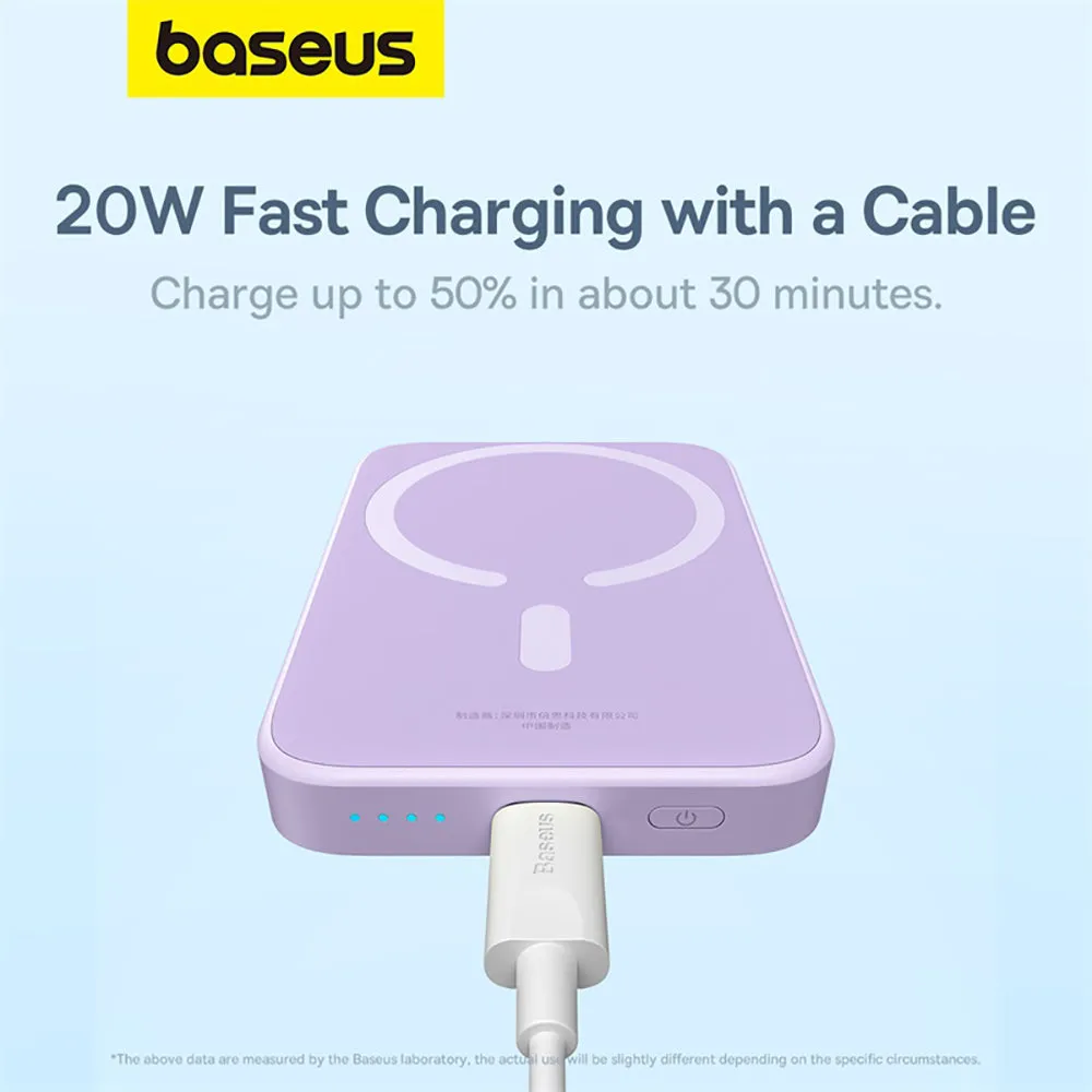 Baseus Magnetic Mini Air Wireless Fast Charge Power Bank 6000mAh 20W - Nebula Purple