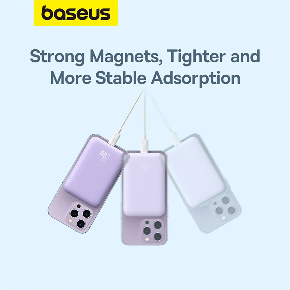 Baseus Magnetic Mini Air Wireless Fast Charge Power Bank 6000mAh 20W - Nebula Purple