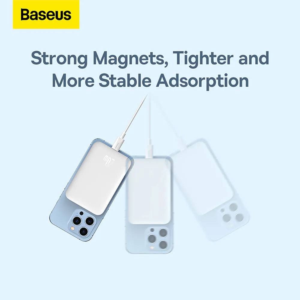 Baseus Magnetic Mini Air Wireless Fast Charging Power Bank 6000mAh 20W - Starlight White