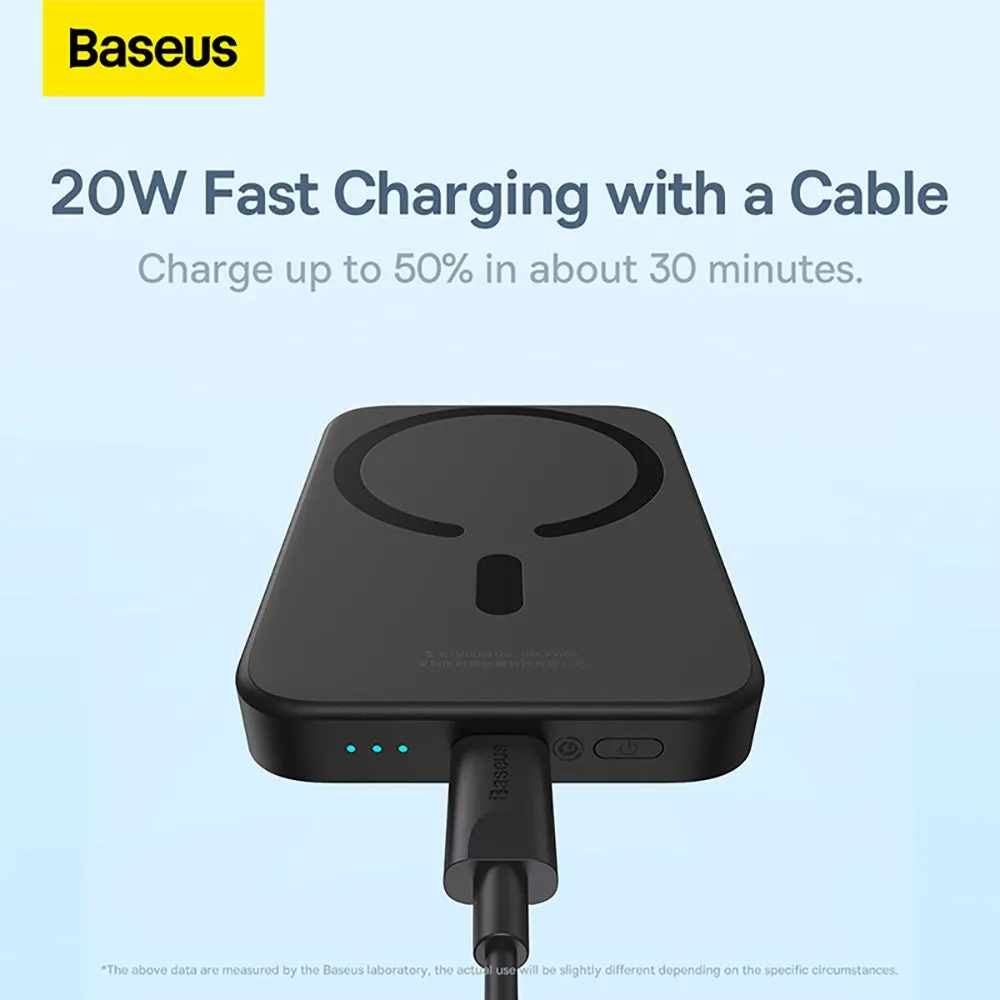 Baseus Magnetic Mini Air Wireless Fast Charging Power Bank 6000mAh 20W - Starry Black