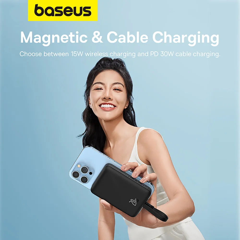 Baseus Magnetic Mini Wireless Fast Charging Power Bank for iP 10000mAh 20W - Starry Black
