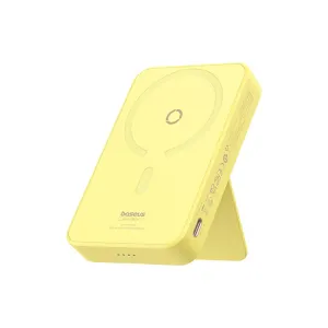 Baseus MagPro Magnetic Power Bank and Phone Stand 5000mAh 20W - Fresh Lemon Yellow