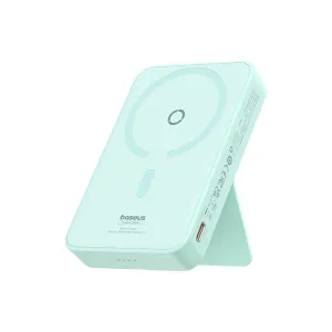Baseus MagPro Magnetic Wireless Charging Power Bank and Stand 5000mAh 20W Mint Green