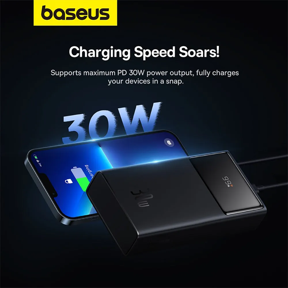 Baseus Star-Lord Digital Display Fast Charge Power Bank 10000mAh 30W - Black