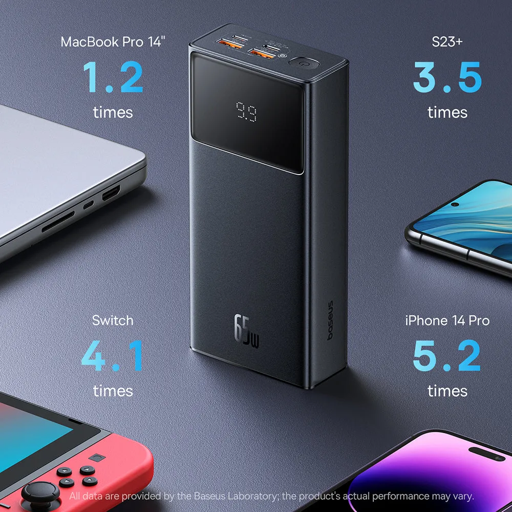Baseus Star Lord Digital Display Fast Charging Power Bank 30000mAh 65W - Black