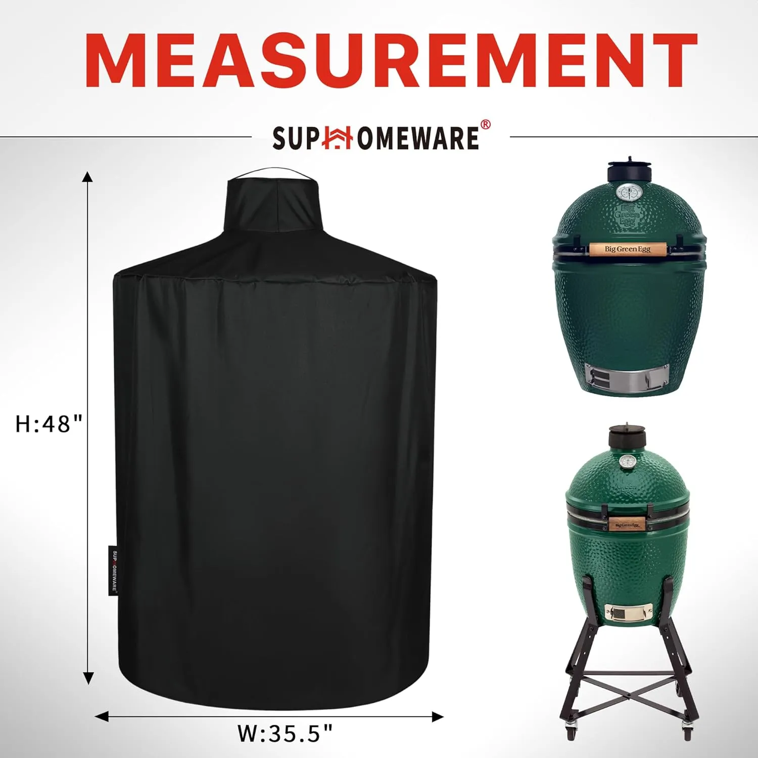 BBQ Grill Cover for Large Big Green Egg, Waterproof and Heavy Duty X-Large Big Green Egg Grill Cover