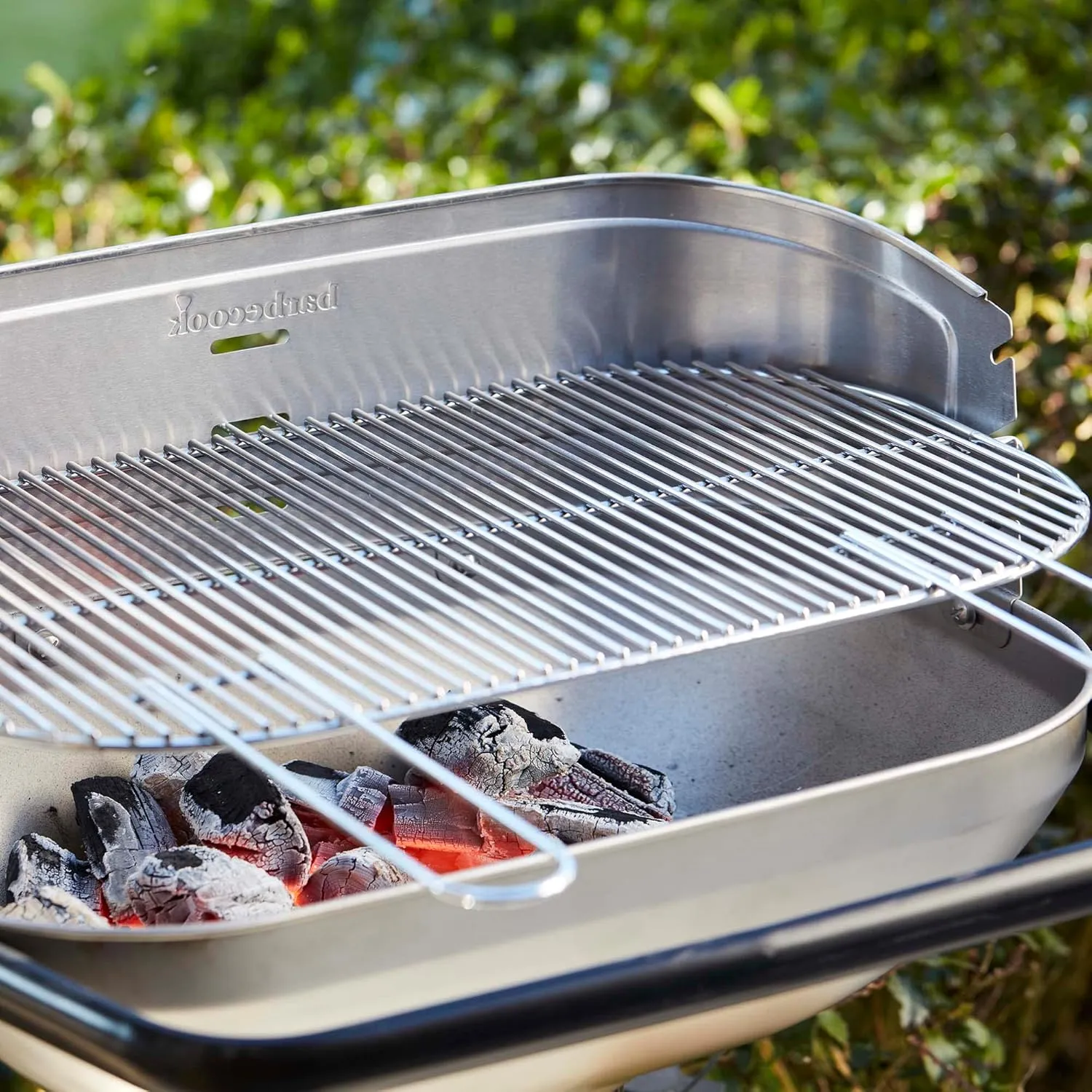 BBQ grill, grill for charcoal and Loewy 55 barbecues, barbecue accessoryRectangular cooking grill, 55 x 33.5 cm