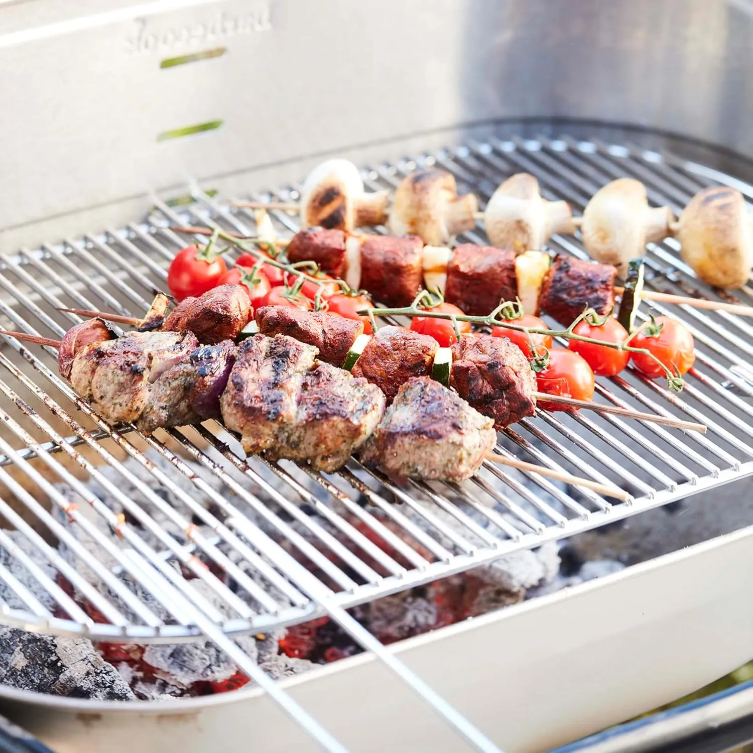 BBQ grill, grill for charcoal and Loewy 55 barbecues, barbecue accessoryRectangular cooking grill, 55 x 33.5 cm