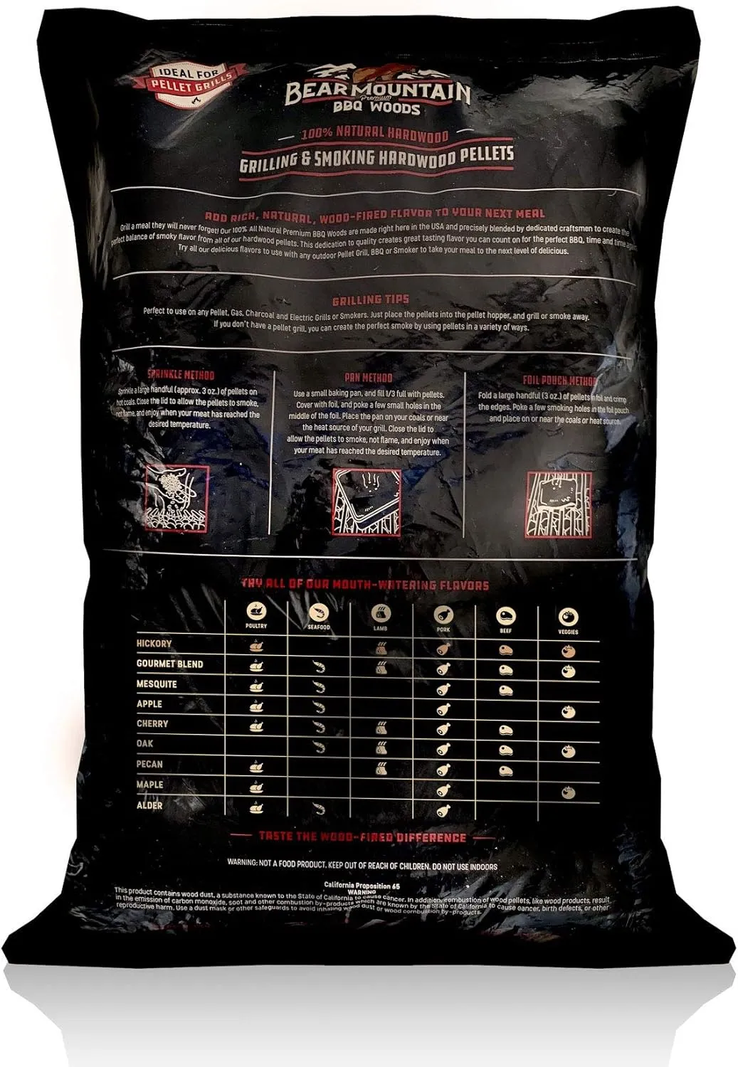 Bear Mountain 2-Pack All Natural Wood Pellets for Smoker, Grill & BBQ, 20 Lbs, Hickory - Premium Hardwood Barbecue Pellets for Indoor and Outdoor Grilling