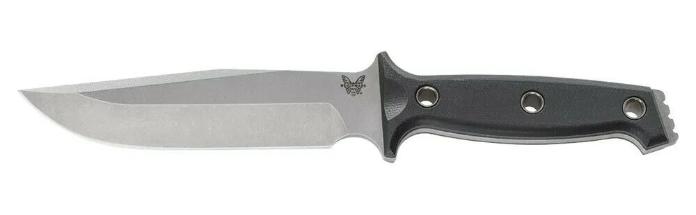 Benchmade 119 Sibert Arvensis Black G-10 Fixed Blade Knife