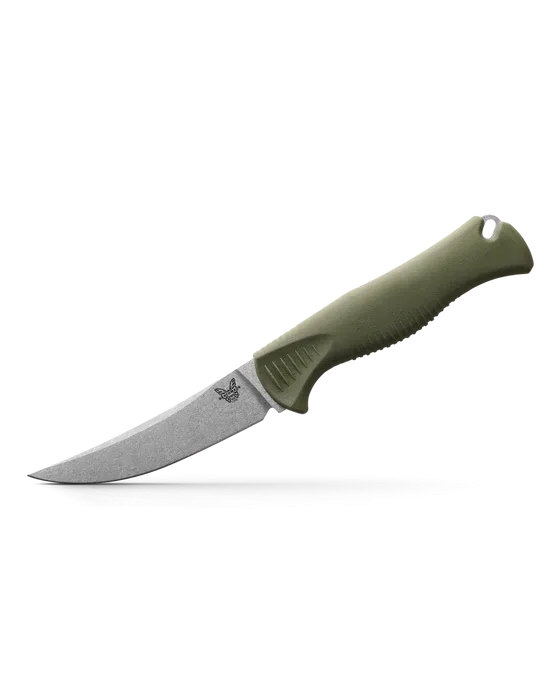 Benchmade 15505 Meatcrafter Dark Olive Santoprene 4.01" Fixed Blade Knife