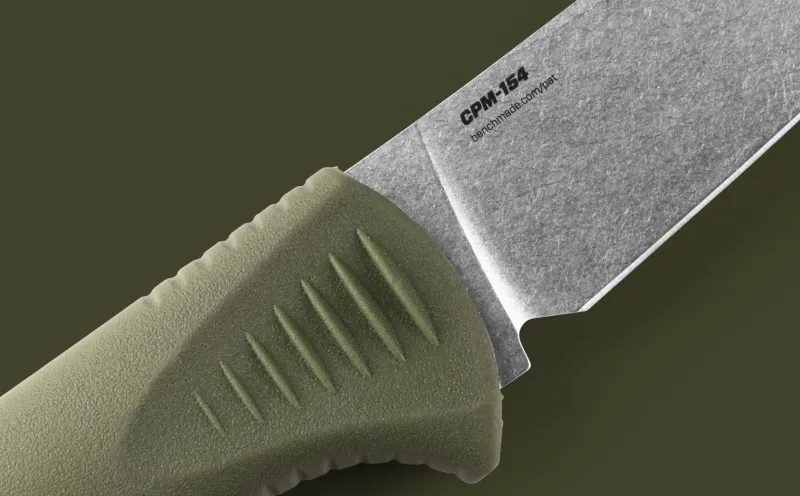 Benchmade 15505 Meatcrafter Dark Olive Santoprene 4.01" Fixed Blade Knife