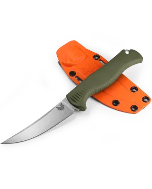 Benchmade 15505 Meatcrafter Dark Olive Santoprene 4.01" Fixed Blade Knife