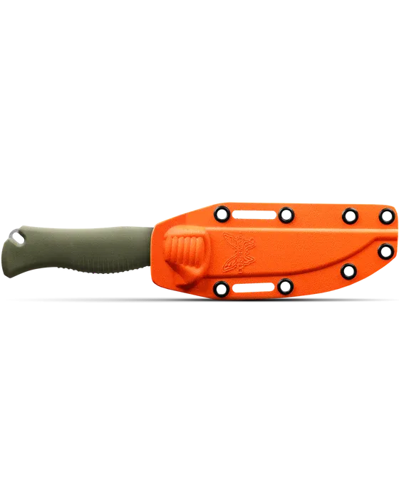 Benchmade 15505 Meatcrafter Dark Olive Santoprene 4.01" Fixed Blade Knife
