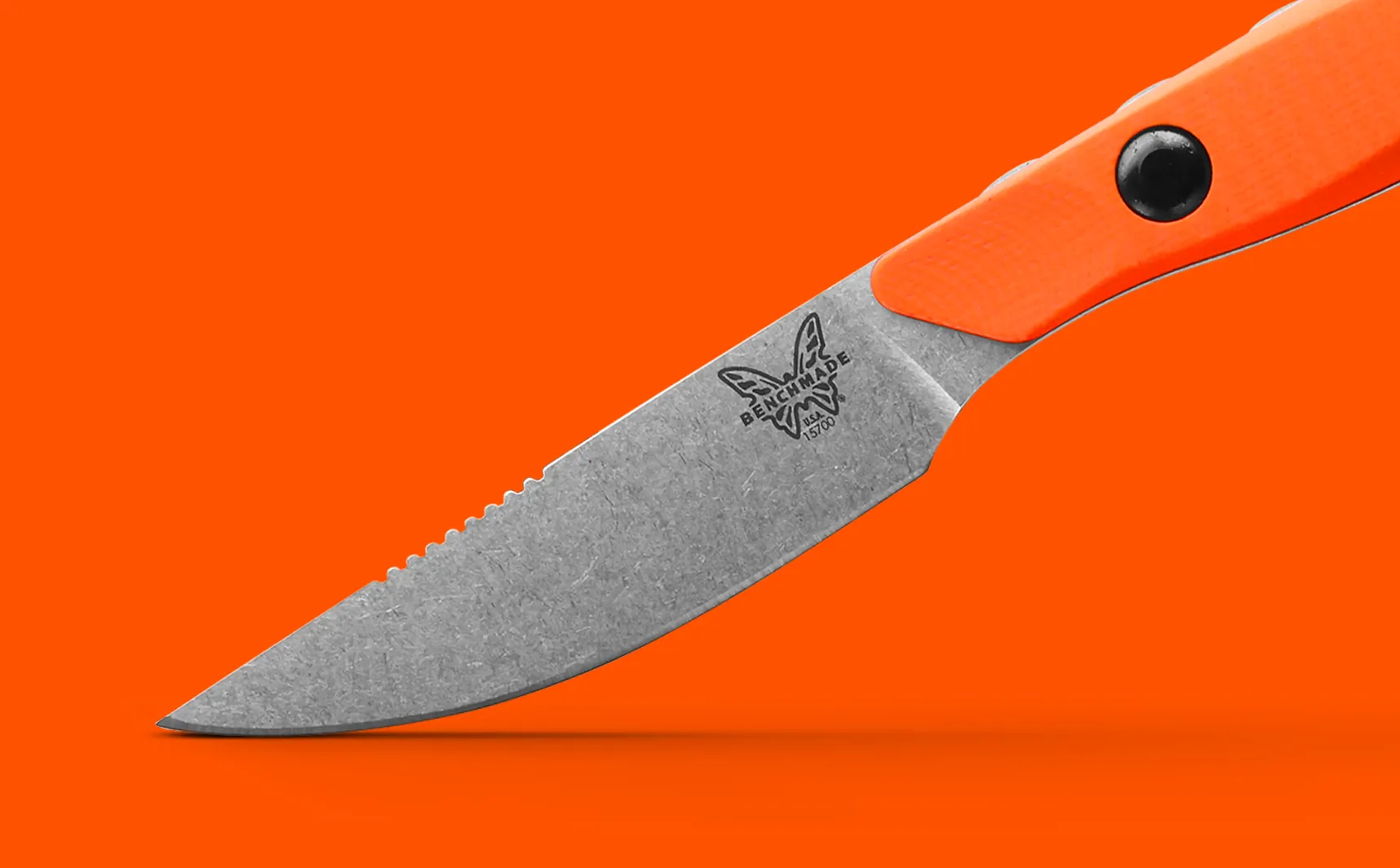 Benchmade 15700 Flyway Fixed Blade Knife Orange G-10 2.7" Satin