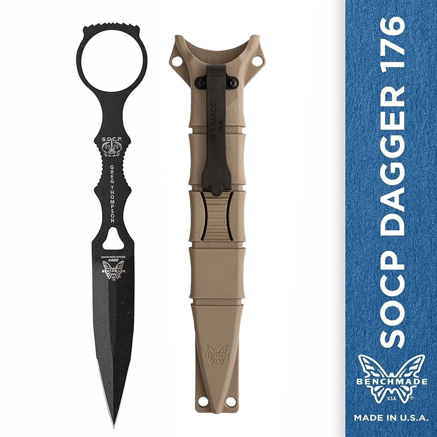 Benchmade 176BKSN Knife with Sand Sheath