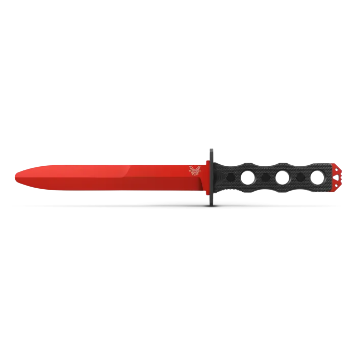 Benchmade 185T SOCP Fixed Blade 6.85" Trainer Black G10 Red Stainless Knife