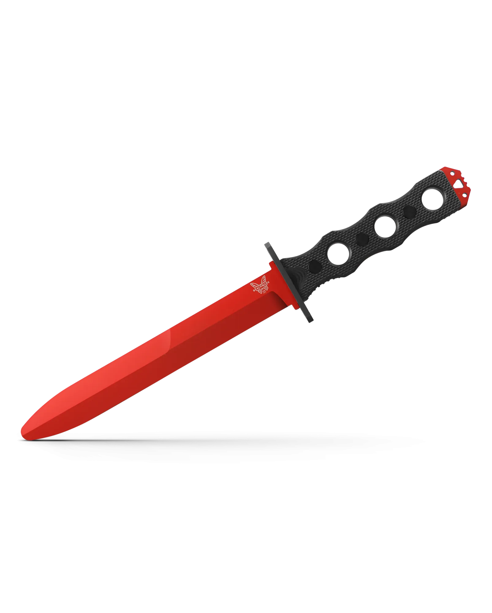Benchmade 185T SOCP Fixed Blade 6.85" Trainer Black G10 Red Stainless Knife