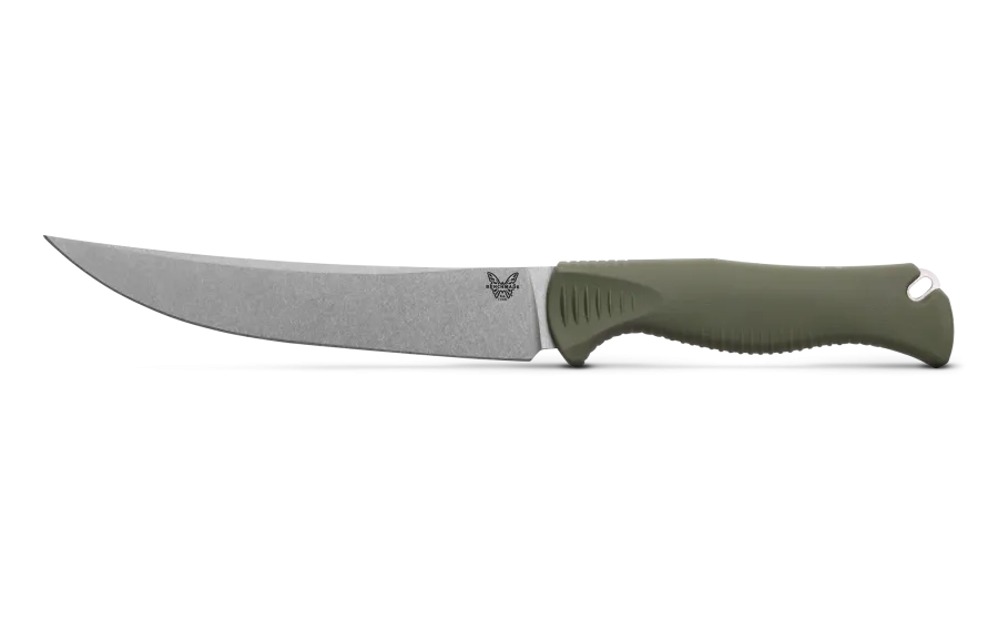 Benchmade Meatcrafter Dark Olive Santoprene 6.09" Fixed Knife (15500-04)