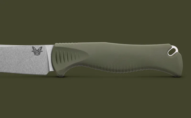 Benchmade Meatcrafter Dark Olive Santoprene 6.09" Fixed Knife (15500-04)