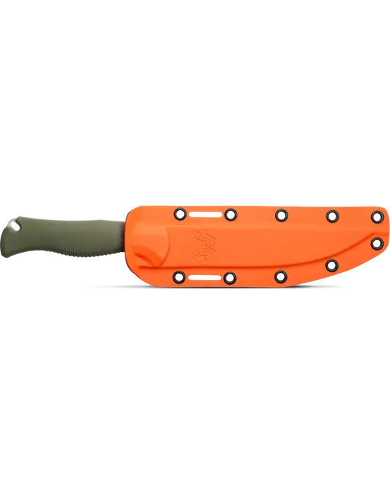 Benchmade Meatcrafter Dark Olive Santoprene 6.09" Fixed Knife (15500-04)